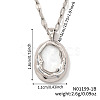 Chic Minimalist Brass Oval Pendant Dapped Chain Necklace for Women VG2128-2-1