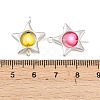 CCB Plastic Frame with Polymer Clay Beads Star Links Connector Charms KK-D103-09C-P-3
