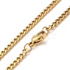 Ion Plating(IP) 304 Stainless Steel Curb Chain Necklaces NJEW-D065-01G-2