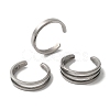 Non-Tarnish 3Pcs 3 Style 304 Stainless Steel Cuff Toe Rings RJEW-G100-05P-01-1