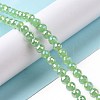 Electroplate Opaque Solid Color Glass Beads Strands X-GLAA-E036-10C-2