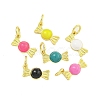 Rack Plating Brass Enamel Pendants KK-U021-04-G-1