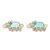 Alloy Enamel Elephant Connector Charms ENAM-A139-07G-05-2