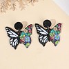 Acrylic Dangle Stud Earrings FS-WGAA5B6-06-1