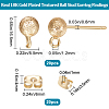 Beebeecraft 20Pcs Brass Ball Stud Earring Findings KK-BBC0007-13-2