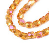 Electroplate Transparent Glass Beads Strands EGLA-N002-13-B03-3