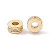 Brass Micro Pave Cubic Zirconia Beads ZIRC-F009-31-2