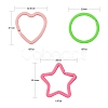 30Pcs 3 Style Spray Painted Iron Split Key Rings KEYC-LS0001-02-3