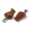 Synthetic Goldstone Pendants G-B127-10P-01-3