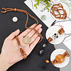 SUNNYCLUE 2Pcs 2 Colors Adjustable Braided Waxed Cord Macrame Pouch Necklace Making MAK-SC0001-11-3