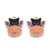 Halloween Theme Rack Plating Alloy Enamel Pendants ENAM-N056-362-1