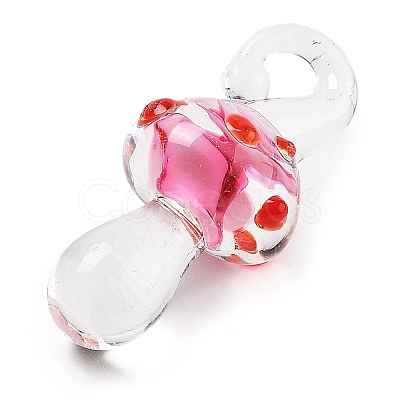 Transparent Handmade Lampwork Pendants LS-LAMP-T021-14D-1
