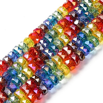 Electroplate & Gradient Color Glass Beads Strands X-LAMP-M023-01-1