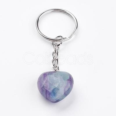 Natural Fluorite Keychain KEYC-F019-02K-1