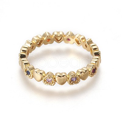 Cubic Zirconia Rings RJEW-P074-08G-1