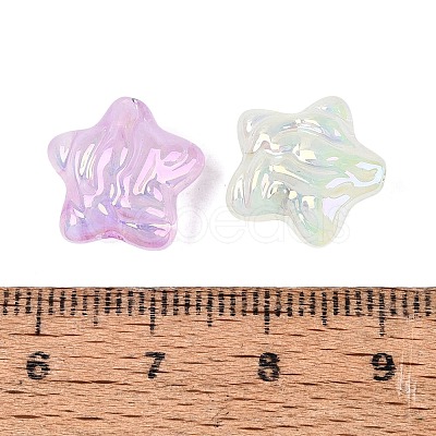 UV Plating Transparent Acrylic Beads OACR-Q204-10-1