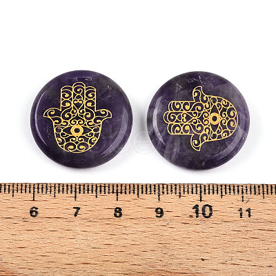Natural Amethyst Cabochons G-N345-06C-1