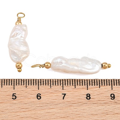 Natural Baroque Keshi Pearl Pendants PA-CBA0A45-05G-1