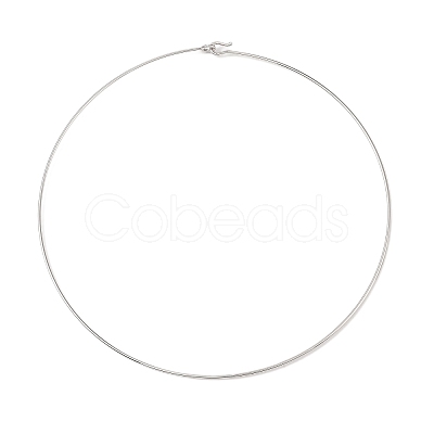 304 Stainless Steel Choker Necklaces NJEW-Q348-04P-1-1