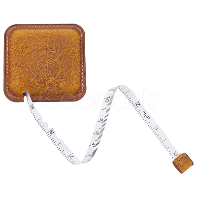 Flower Pattern Leather Tape Measure AJEW-WH20001-30B-1
