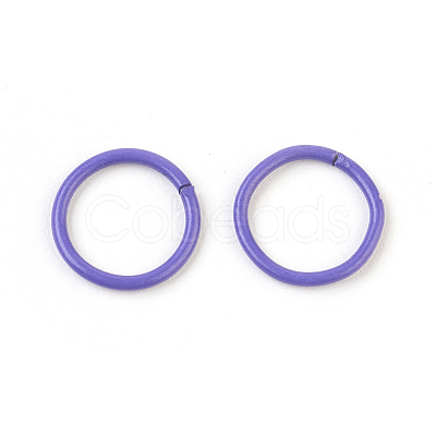 Spray Painted Iron Open Jump Rings IFIN-F149-B-1