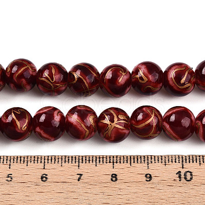 Baking Paint Glass Beads X1-DGLA-N010-10mm-07-1
