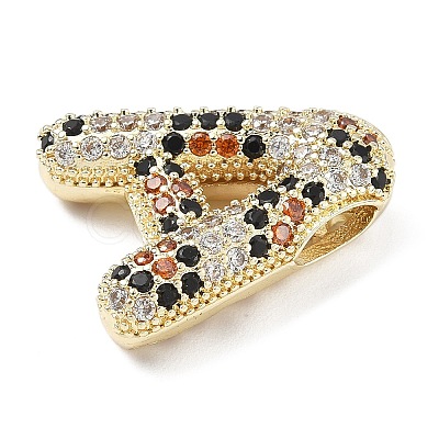 Brass Micro Pave Cubic Zirconia Pendants KK-Z108-01G-1