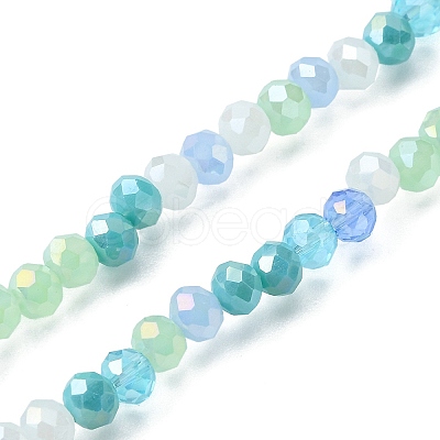 Electroplate Glass Beads Strands EGLA-yw0002-C06-1