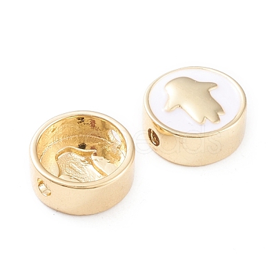 Brass Enamel Beads X-KK-F814-05G-1