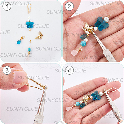 32Pcs Brass Earring Hooks KK-SC0006-57G-1