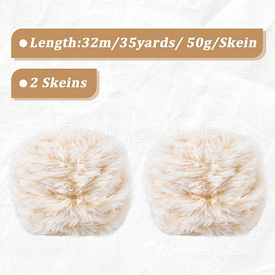 Super Bulky Imitation Fur Polyester Yarn OCOR-WH20005-34H-1