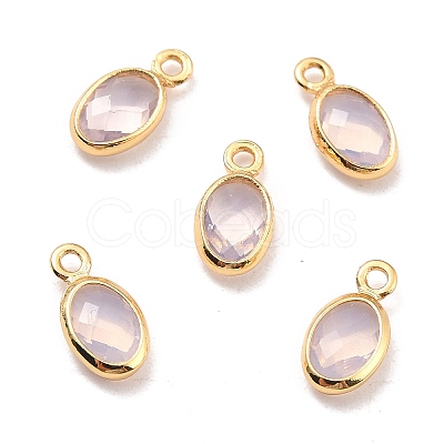 Eco-Friendly Brass with Glass Pendants X-KK-K268-01T-1