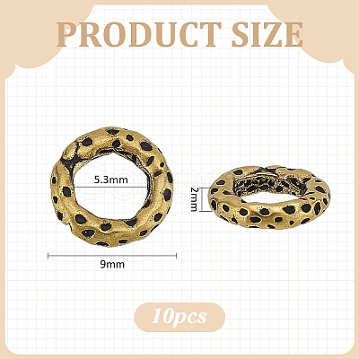 10Pcs Brass Linking Rings KK-PH0014-32AG-1