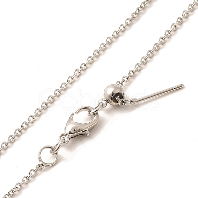 1mm Rack Plating Brass Cable Chain Adjustable Slider Necklaces for Women Men MAK-L044-55P-1