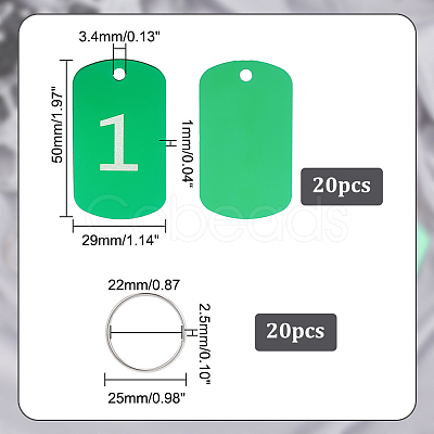 AHADERMAKER 1 Set Aluminum Pendants FIND-GA0002-89A-1