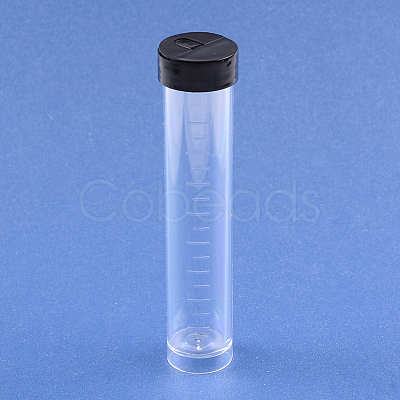 Clear Plastic Tube With A Black Lid C045Y-1