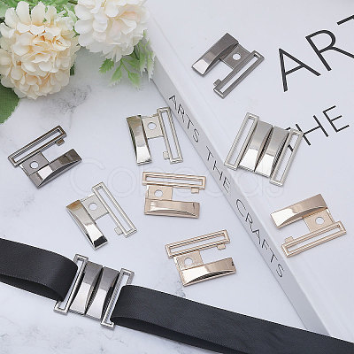 6 Pairs 3 Colors Alloy Interlocking Clasps FIND-CA0009-21-1