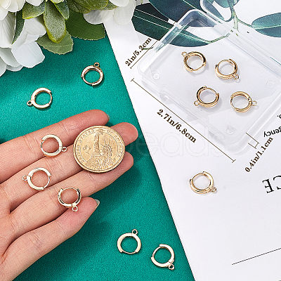 14Pcs Brass Hoop Earrings KK-BBC0014-51-1