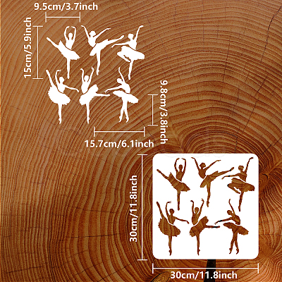 PET Hollow Out Drawing Painting Stencils DIY-WH0391-0560-1