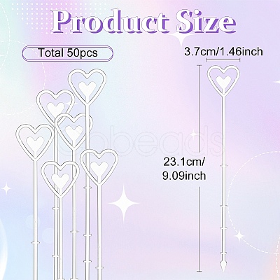 50Pcs Transparent Plastic Wire Name Card Clip Holder AJEW-YW0002-19A-1