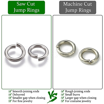 Non-Tarnish 304 Stainless Steel Closed Jump Rings STAS-F174-16P-1