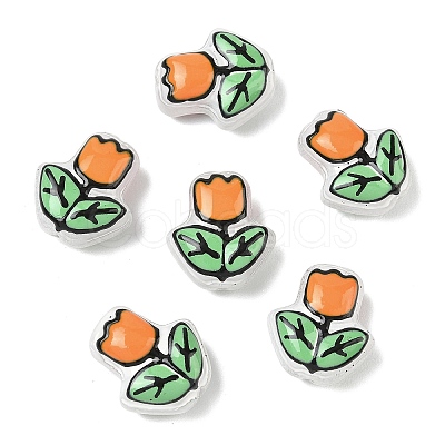 Transparent Glass Enamel Beads LAMP-C023-01E-1