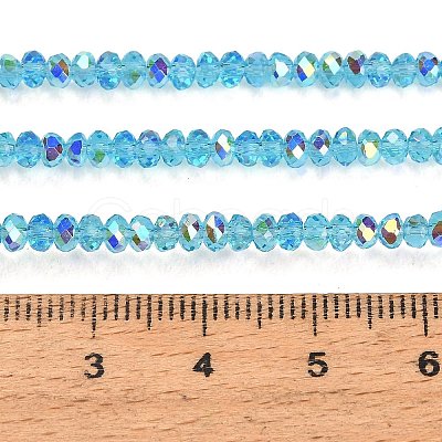 Electroplate Glass Beads Strands GL-CBAA615-03E-1