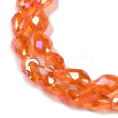 Transparent Electroplate Glass Beads Strands EGLA-N013-T10mm-B09-1