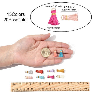 20Pcs Handmade Polycotton(Polyester Cotton) Tassel Decorations FIND-FS0003-27H-1