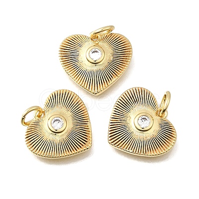 Brass Micro Pave Cubic Zirconia Pendants KK-U072-01B-G-1