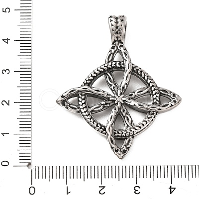 304 Stainless Steel Pendants STAS-E526-02AS-1