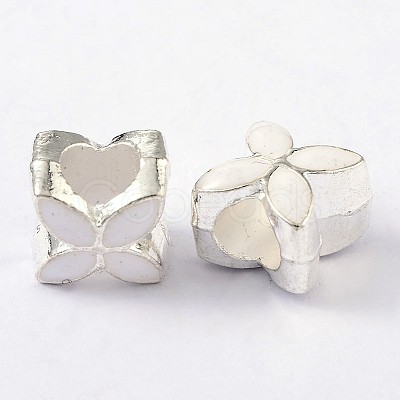 Alloy Enamel European Beads MPDL-R006-06-1