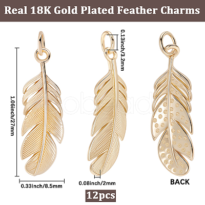 12Pcs Brass Pendants KK-BBC0027-66-1