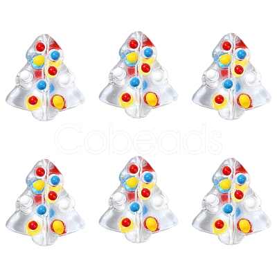 6Pcs Handmade Bumpy Glass Beads Strands LAMP-FS0001-16F-1